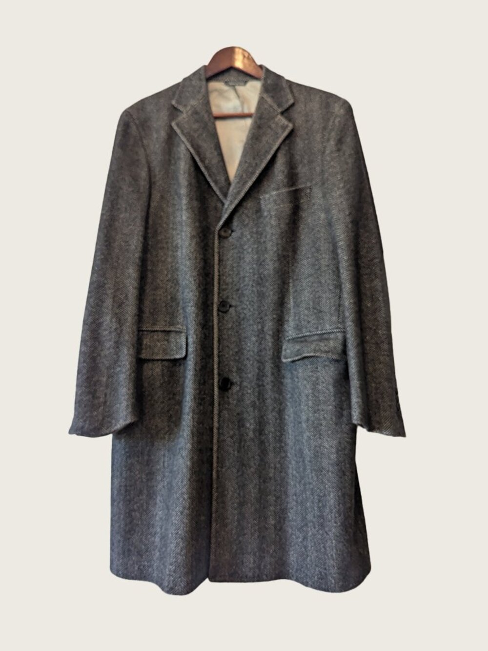 TOMBOLINI - 100% Wool herringbone coat - Sz 50